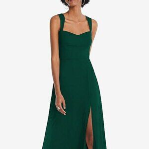 After Six 1558...Contoured Wide Strap Sweetheart Maxi Dress....Hunter...Size 2